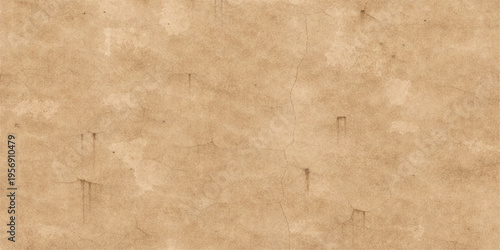 A high-quality vintage background featuring an ancient aged parchment texture with a grungy stained surface and a rough brown antique paper design