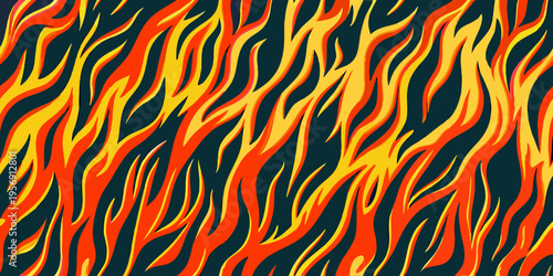 Abstract flames A vibrant and energetic display of fire like shapes