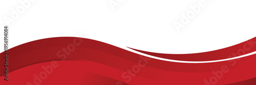 Curved golden yellow wave and a deeper red wavy border, footer vector illustration