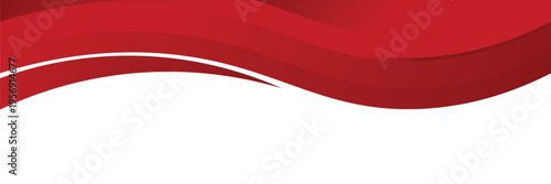 Curved golden yellow wave and a deeper red wavy border, footer vector illustration