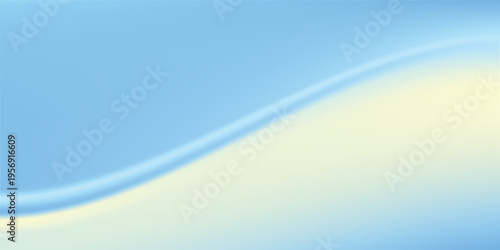 Beautiful Flowing Summer Color Abstract Background. Sky blue and cream gradient mesh background. Refreshing abstraction artwork. Vector Illustration.