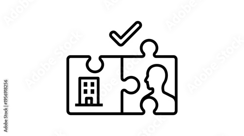 Business and Human Resource Collaboration Icon
