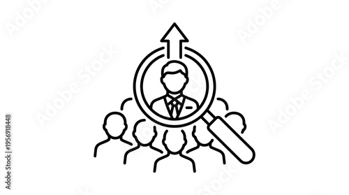 Recruitment and Talent Acquisition Icon Concept