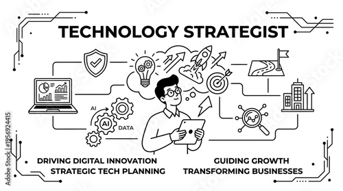 Technology Strategist Visualizing Ideas and Data