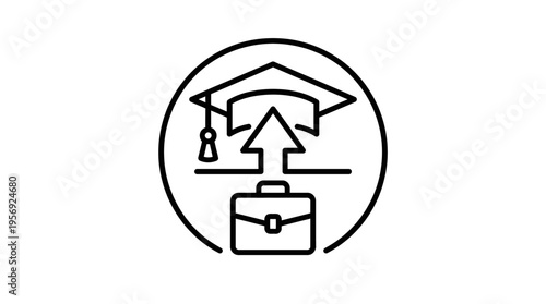 Education to Career Progression Icon