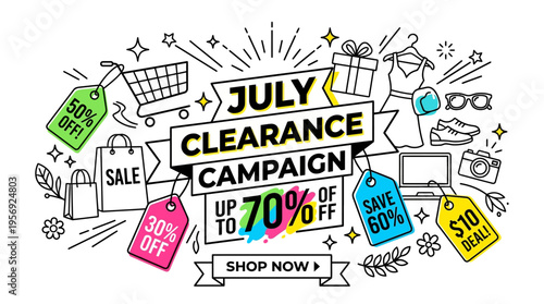 July Clearance Campaign Advertising Design