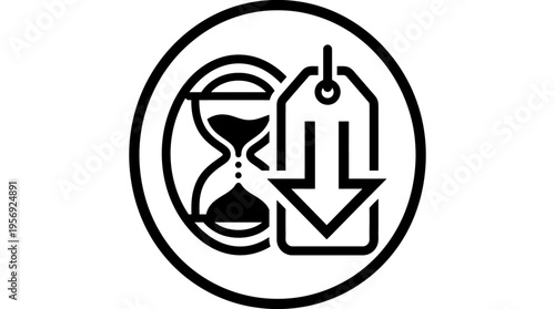 Time and Price Reduction Vector Icon