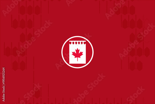 Hudson s bay company logo centered on a red patterned background