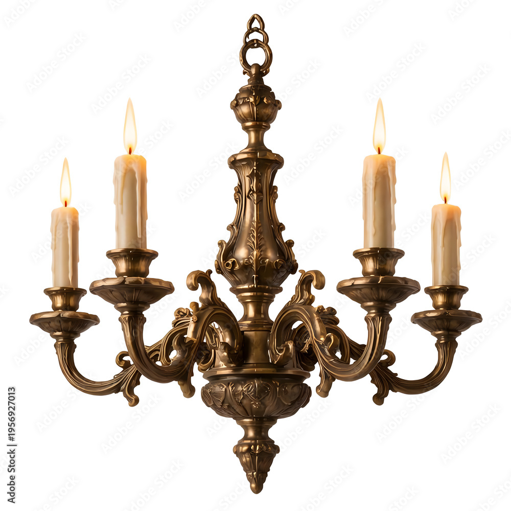 Fototapeta premium Ornate Vintage Chandelier Candle Style