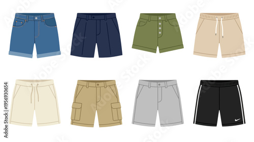 Vector Women’s Shorts Fashion Styles Illustration