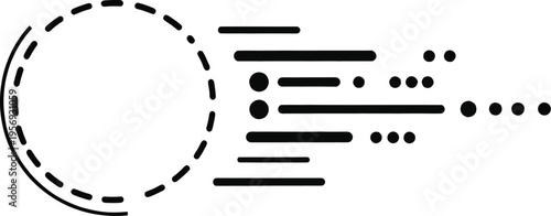 Black lines and dots forming speed motion effect