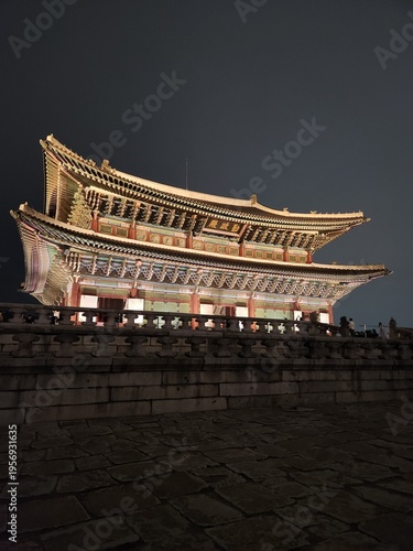 Photography korean palace in night