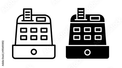 Cash register icons collection