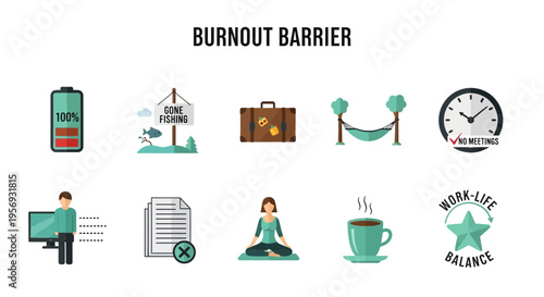 Work Life Balance Burnout Prevention Concept.