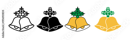 Christmas bells icons collection