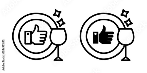 Clean tableware icons collection