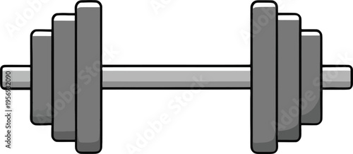 Simple Barbell Fitness Equipment for Strength Training and Muscle Building Workouts