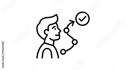 Man Following a Checklist with Success