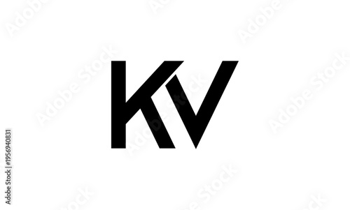 KV initial letter logo or KV monogram