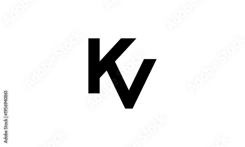 KV initial letter logo or KV monogram