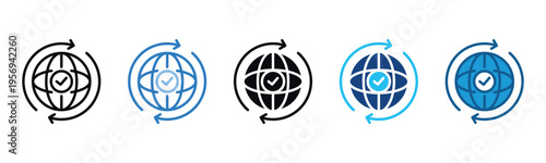 Global Icon Set Multiple Style Of