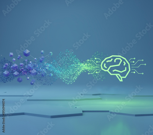 An abstract blue vector illustration of a cloud computing concept features a glowing earth amidst winter snow patterns and holiday starlight over a deep sea wave background