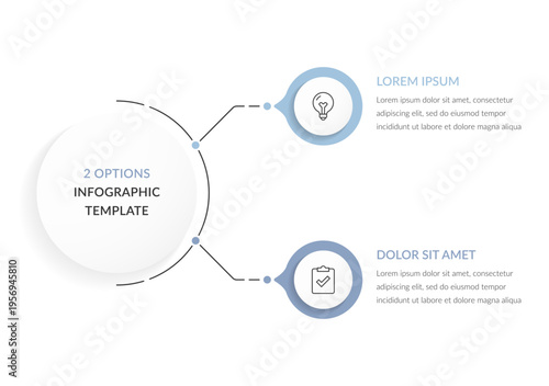 Professional infographic template with two options designed for business presentation, data visualization, and workflow process layouts
