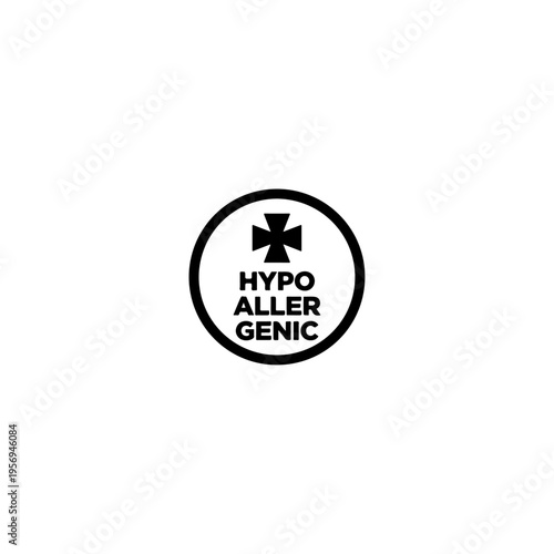 Hypoallergenic Circular Icon for Skin Friendly and Non Irritating Products