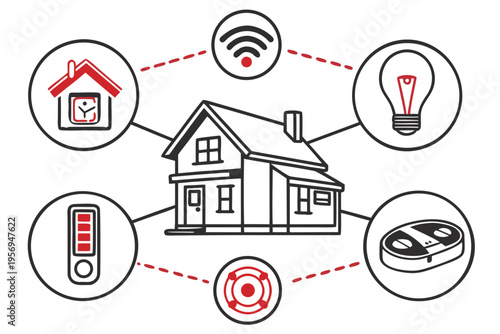Smart home automation system with wireless connectivity wifi