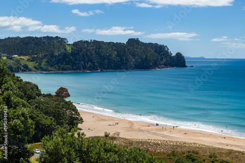 Obraz na plátne Hot Water Beach, a popular destination on the Coromandel Peninsula, New Zealand