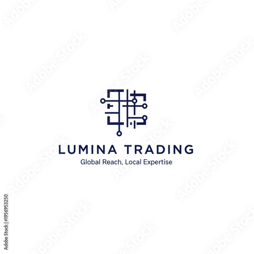 Lumina Trading Logo - A Modern Symbol of Global Reach and Local Expertise.