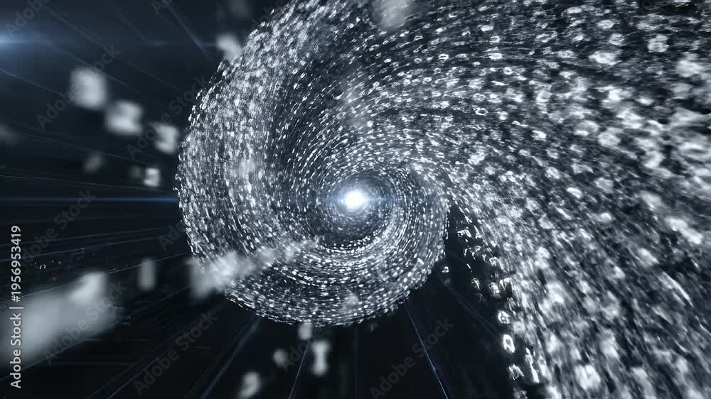 custom made wallpaper toronto digitalA swirling vortex of light and particles with a bright core against a dark background