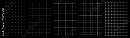 Blueprint grid black professional architecture paper with square lattice lines for engineering draft, building plan, technical sketch and graphic template.