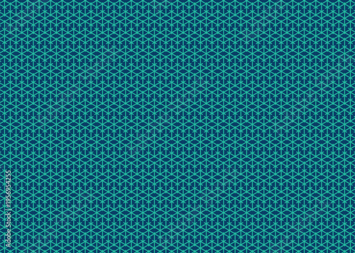Seamless green fabric texture background featuring a woven textile pattern and a square mesh surface design for a decorative material backdrop