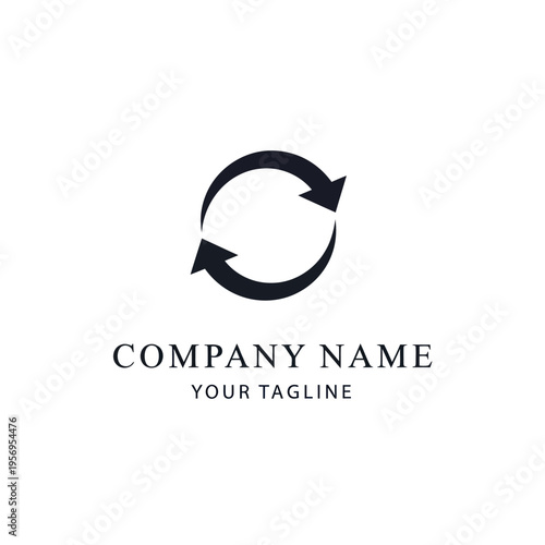 Circular Arrow Logo Design - A Symbol of Renewal, Recycling, and Continuous Motion.