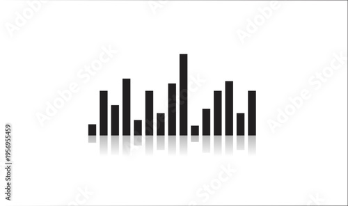 Statistics silhouette vector concept stock illustration