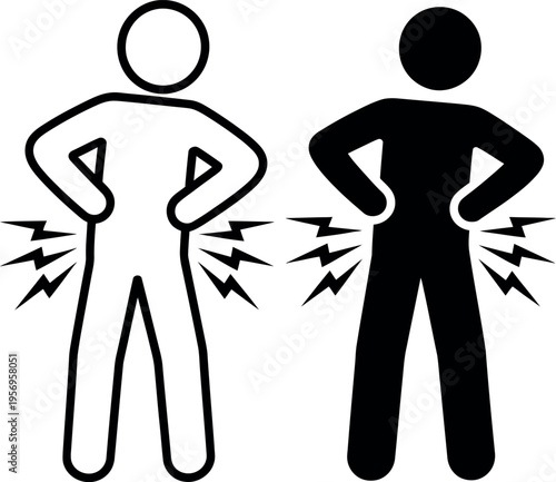 Two figures experiencing different levels of static electricity or discomfort