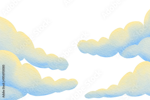 Canvas Print Illustration of Blue Clouds