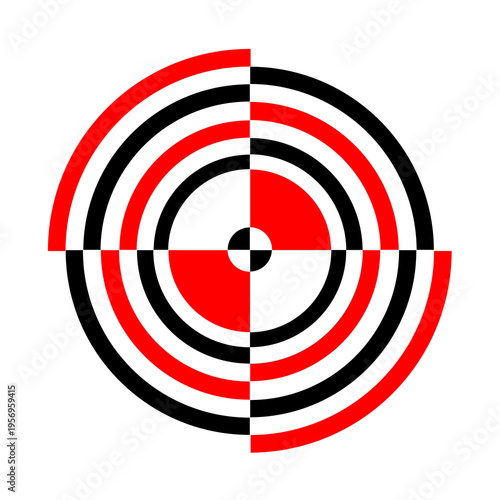colorful icon of target white background