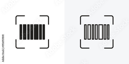 Barcode read vectors icons pack for apps and Ui Ux desigs