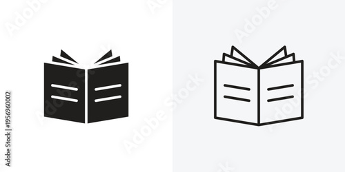 Book open vectors icons pack for apps and Ui Ux desigs
