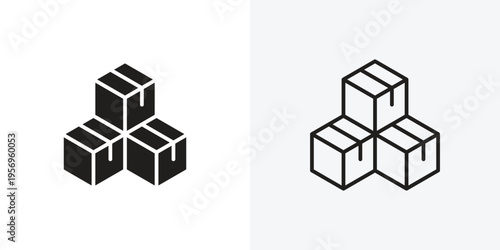 Boxes vectors icons pack for apps and Ui Ux desigs