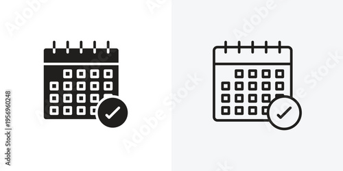 Calendar check vectors icons pack for apps and Ui Ux desigs