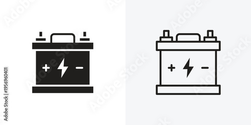 Car battery vectors icons pack for apps and Ui Ux desigs
