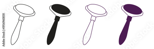 Face roller icon set isolated on white background, vector illustration.