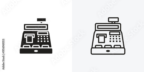 Cash register vectors icons pack for apps and Ui Ux desigs