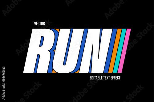 Run editable text effect