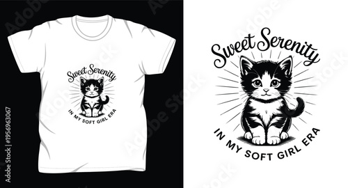 cat graphic vector art t-shirt design print template 