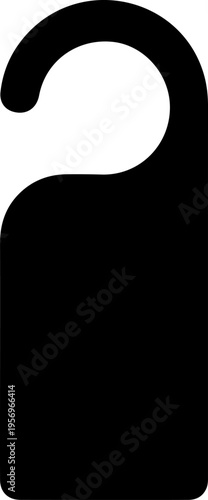 Black door hanger icon vector