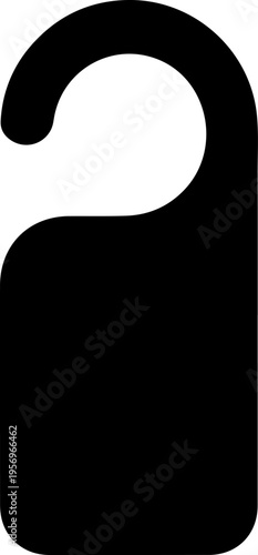 Black door hanger icon vector